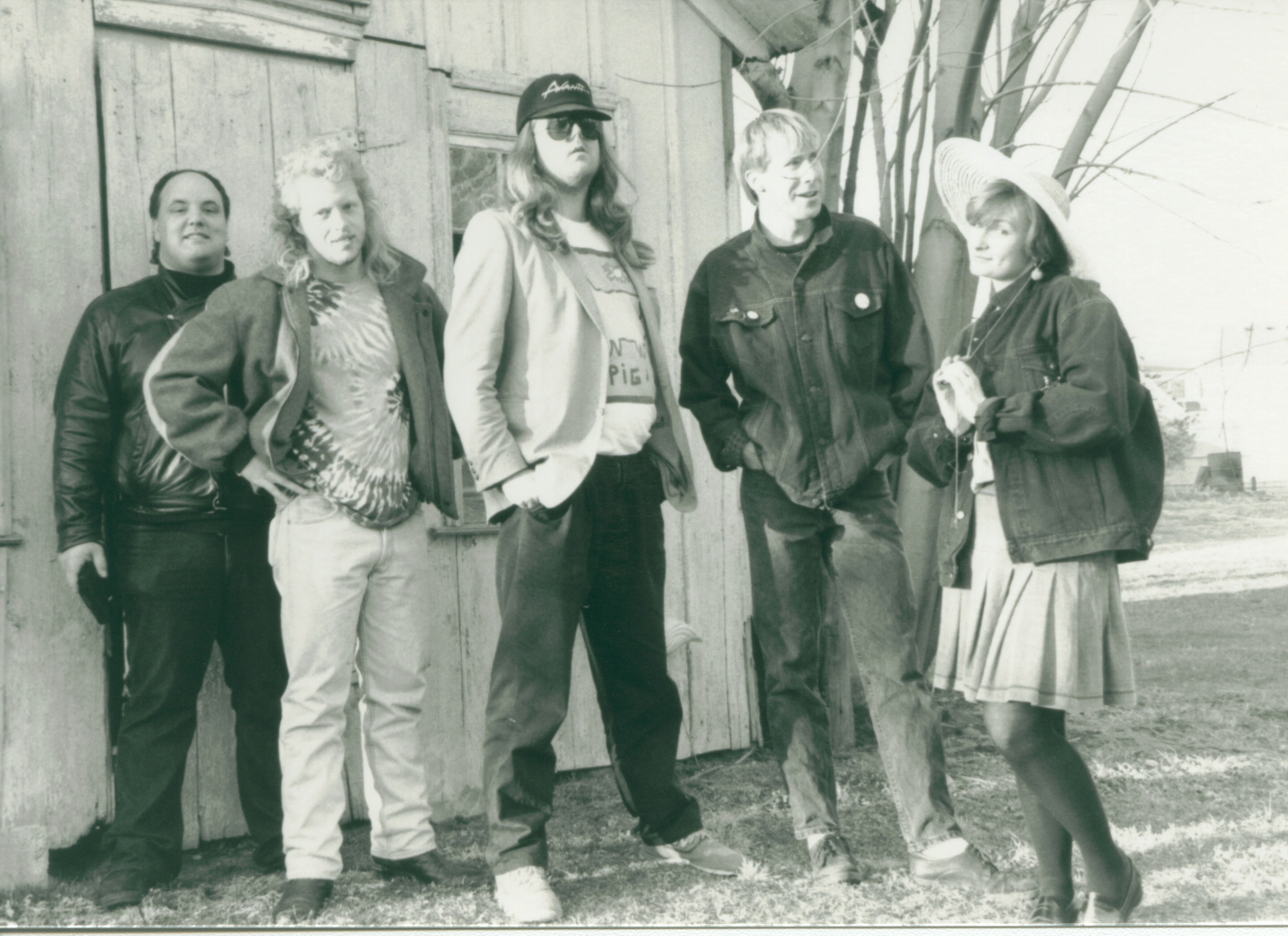 Mr. Vague Band promo photo, Doylestown, PA circa 1991 (Billy Bubba, Michael, Jeffrey, Mr. Vague, Valerie)